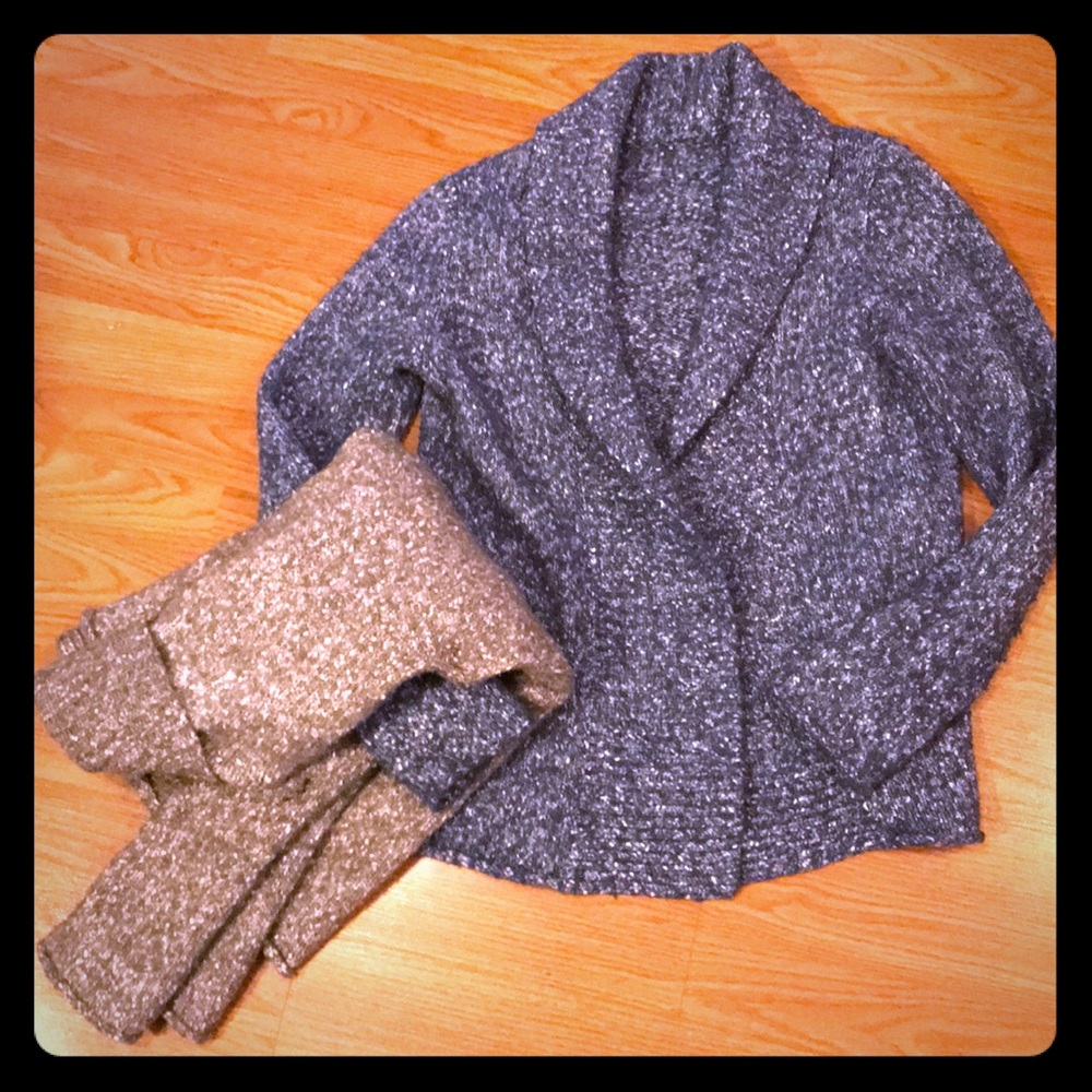 Set of 2 soft knit cardigans